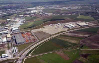 Vista aérea del polígono industrial Comarca I - Agustinos en Orcoyen
