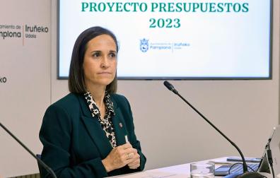 María Echávarri, durante la pentación del proyecto de Presupuestos de 2023
