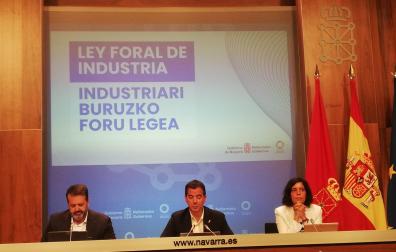 El consejero de Industria y Transición Ecológica y Digital Empresarial, Mikel Irujo, ha presentado este lunes en rueda de prensa el borrador de la futura Ley Foral de Industria