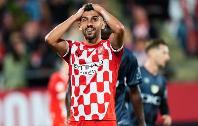 Iván Martín se lamenta de una de las ocasiones falladas contra El Rayo Vallecano