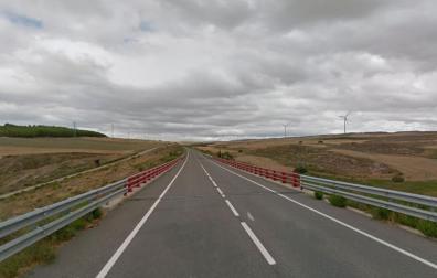 Vista de la carretera NA-134, donde ha ocurrido el accidente