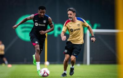Pepe Conde, junto a Ansu Fati esta temporada