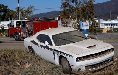 Destrucción y destrozos causados por el huracán 'Helene' en la localidad norteamericana de Swannanoa, en Caolina del Norte