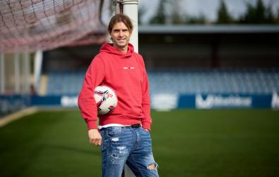 Dani Pendín, en las instalaciones de Tajonar