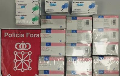 46 cajas de benzodiacepinas para corte decomisadas en Villava