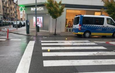 Paso de peatones de la calle Amaya donde ocurrió el atropello