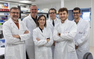 Antonio Fontanellas, Pedro Berraondo, Ana Sampedro, Matías Ávila, Francesco Urigo y
Daniel Jericó, del grupo de investigación del Cima Universidad de Navarra