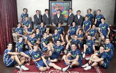 Presentación del equipo ciclista Movistar en el año 2011