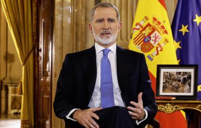 Felipoe VI durante el tradicional discurso esta Nochebuena de 2024 /