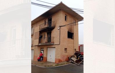 Vivienda que ha sufrido el incendio