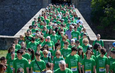 Imagen de la carrera solidaria de la Asociación Española contra el Cáncer (AECC) en Navarra, el pasado junio en Pamplona.