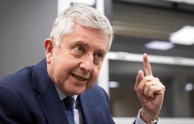 Álvaro Miranda, antes de comenzar la charla