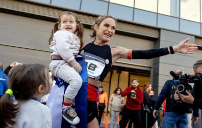La navarra Estefanía Unzu, Verdeliss, durante la carrera en el circuito de Jarama dentro del desafío World Marathon Challenge /