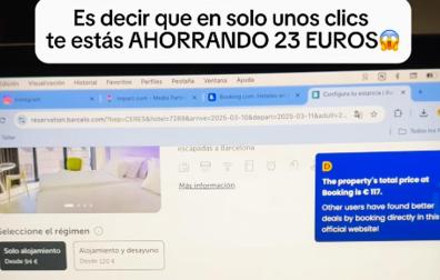 Hay casos en los que sólo por una habitación te puedes ahorrar 23 euros de un precio de plataforma a la reserva directa /