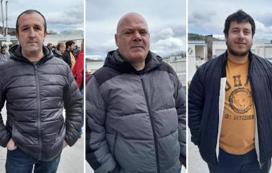 Mikel Chamarro, Félix Samanes y Peio Garijo, trabajadores de Sunsundegui