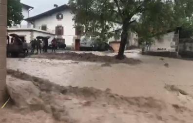 Calles inundadas en Iturmendi