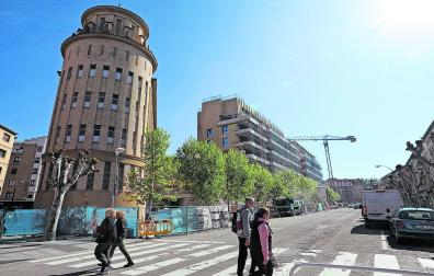 Obras de la promoción de viviendas en el antiguo colegio de los Maristas