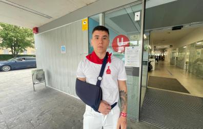 Marcos Magaña Ruiz, de Ansoáin, herido en el primer encierro
