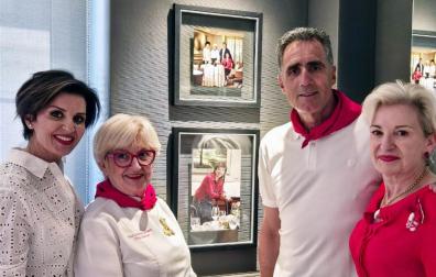 El exciclista Miguel Induráin ha recibido este jueves el Premio Europa por San Fermín