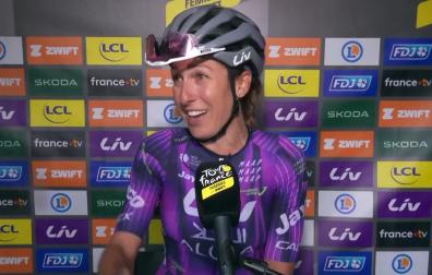 Mavi García, tras ganar la etapa de este domingo en el Tour de Francia