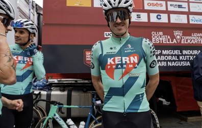 Urko Berrade, en la salida del Gran premio Miguel Induráin.