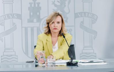 La ministra Portavoz, Pilar Alegría, durante una rueda de prensa posterior a la reunión del Consejo de Ministros