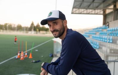Arkaitz Lantada, entrenador del Lourdes, en el Clara Campoamor