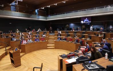 El Parlamento de Navarra, durante una sesión plenaria el pasado 21 de mayo