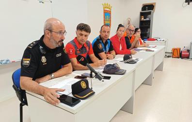 Representantes del dispositivo de seguridad de las Fiestas de Tudela