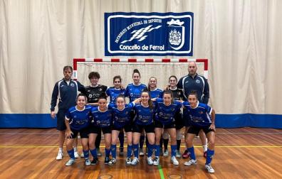 La plantilla del Txantrea posa tras la derrota frente al Valdetires Ferrol por 6 a 4