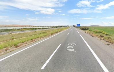 Tramo de la AP68 a su paso por Ablitas