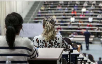 Imagen del examen de la UPNA de una oposición de Enfermería en febrero de este año