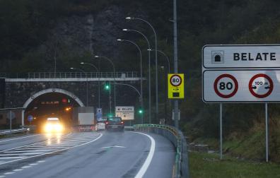 El túnel de Belate, en octubre de 2018, nada más reabrirse tras las obras que se realizaron.