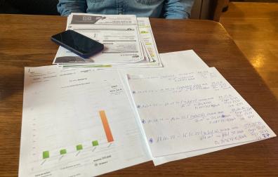 Un gráfico muestra el aumento en la factura de gas del vecino de Noáin