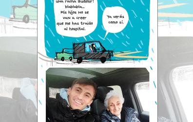 Ante Budimir junto a Mari Carmen Sierra Castillo, en la foto que se sacaron tras hacerle el favor.