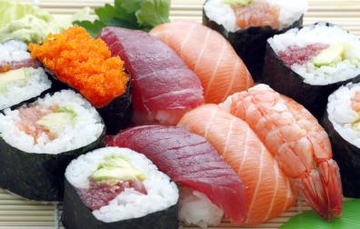 Imagen de archivo de un plato de sushi