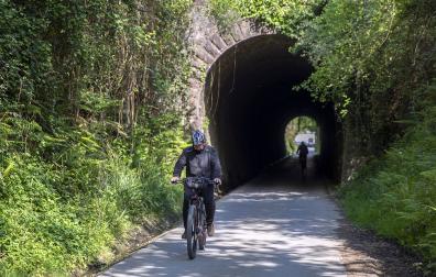 Detalle de la Vía Verde del Bidasoa, a la que desembocará la ruta ciclable de Lesaka.