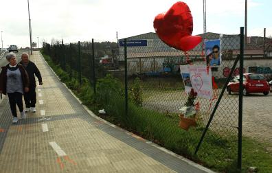 Lugar donde fue atropellada la pareja