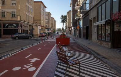 Calle Doctor Juaristi en el barrio de San Jorge de Pamplona