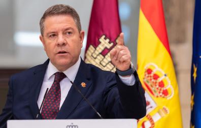 El presidente de Castilla-La Mancha, Emiliano García-Page, en una declaración institucional realizada este miércoles