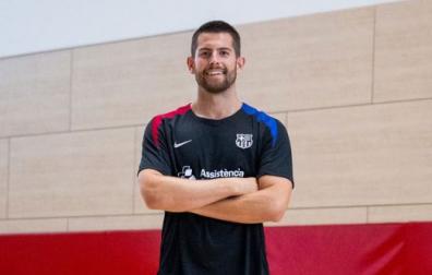 Antonio Bazán, con la camiseta azulgrana