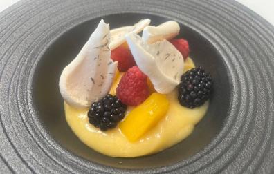 Maravilloso postre con toque cítricos.