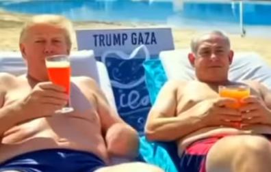 Trump con Netanyahu, en una imagen generada por IA