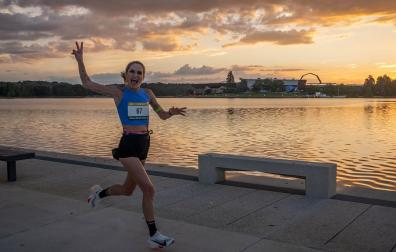 Verdeliss, durante la carrera de 100 kilómetros en Australia donde batió el récord de España
