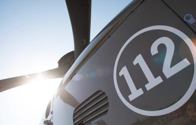Imagen del helicóptero de rescate de SOS Navarra /