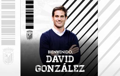 El técnico tudelano David González en la imagen publicada en redes sociales por el CD Badajoz, su nuevo club /