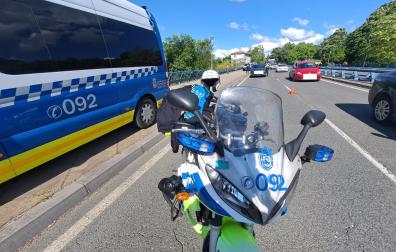 Control de Policía Municipal de Pamplona en la zona de El Vergel