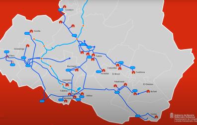 Localidades a las que llegará la segunda fase del Canal de Navarra