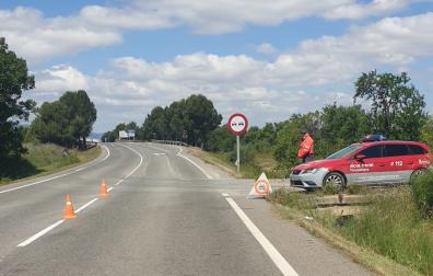Un control de Policía Foral durante el pasado fin de semana