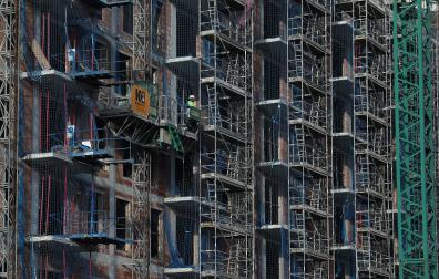 Viviendas en construcción en Barañáin